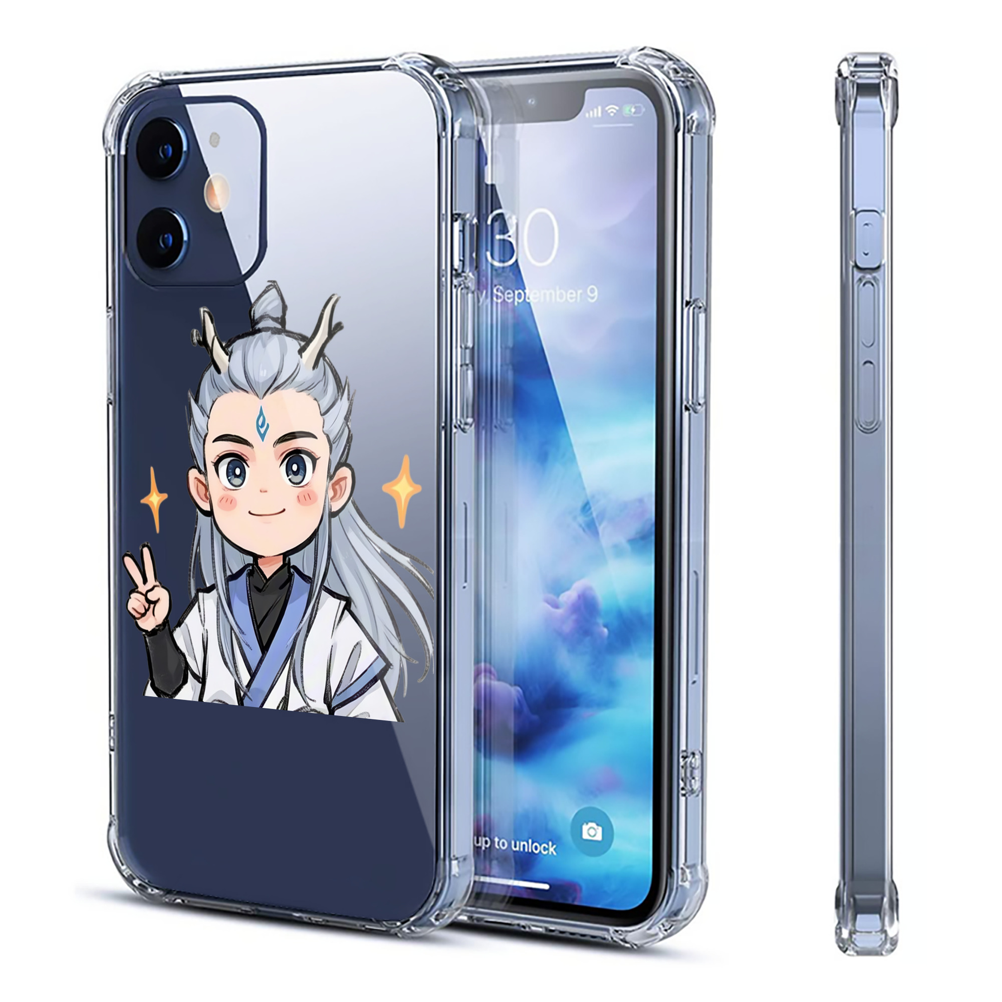 （画像用） Ne Zha 2 ナタ 魔童の大暴れ 【iPhone 12シリーズ対応】透明スマホケース（クリアソフトケース）